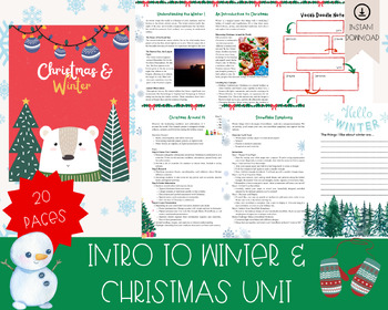 Preview of Winter Unit: Christmas Unit, Winter, Homeschool Curriculum, Winter Solstice