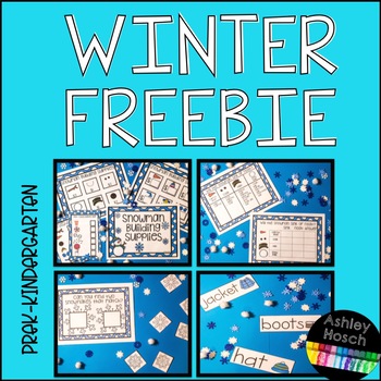 Preview of Winter Unit Freebie for Preschool, PreK, Kindergarten, and Homeschool