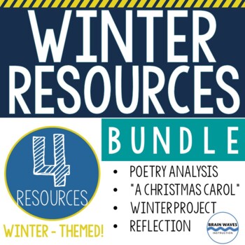 Preview of Winter Units Bundle - Interactive Notebook, Flip Books, Winter Break Project