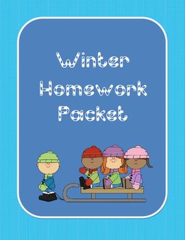 winter vacation homework for kindergarten