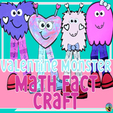 Winter Valentine's Day Math Craft Fact Practice Kindergart