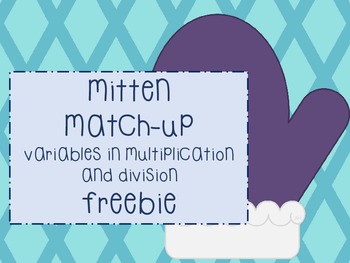 Preview of Winter Variables Freebie: Multiplication and Division