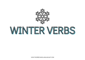 Preview of Winter Verb Cards & Scenes