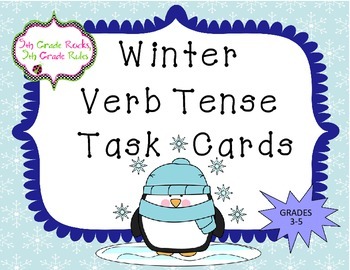 Preview of Winter Verb Tense Task Cards/Scoot