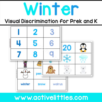 Preview of Winter Visual Discrimination for Preschool and Kindergarten - Active Littles