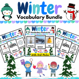Winter Vocab Coloring Pages & Flashcards for PreK & K Kids