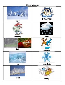 Preview of Winter Vocabulary