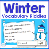 Winter Vocabulary Activities - Riddles for Inference and D