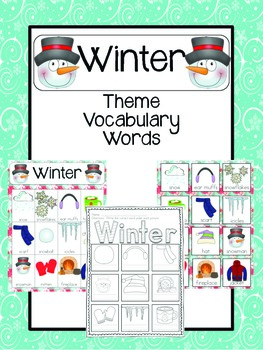 Preview of Winter Vocabulary Cards