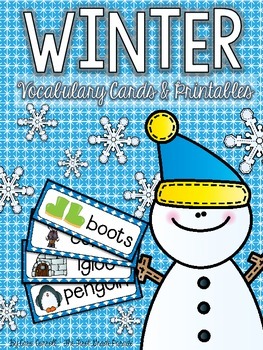 Preview of Winter Vocabulary Cards & Printables