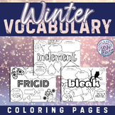 Winter Vocabulary Coloring Pages: Seasonal Language Activity