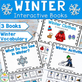 Winter Vocabulary Interactive Books for Speech Therapy, Sp