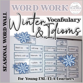 Preview of Winter Idioms and Winter Vocabulary Word Wall and Activities