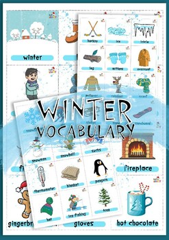 Preview of Winter Vocabulary flashcards