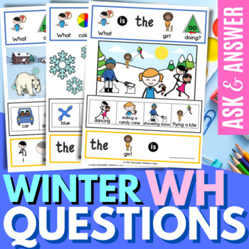 Preview of Winter WH Questions Speech Therapy & Special Education with Visuals AAC