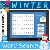 Winter WORD SEARCH - Boom Cards Distance Learning No Print