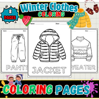 Preview of Winter Wardrobe Wonderland: Coloring Pages Collection-Fun December January