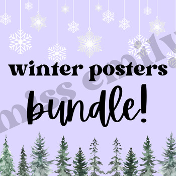 Preview of Winter Weather Classroom Poster Bundle: Gear Guide, Social Story, Lost and Found