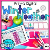 Winter Weather Lesson Plans - Digital or Print Winter Snow