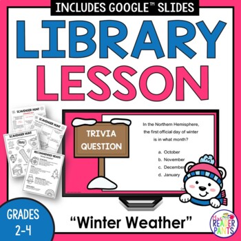Preview of Winter Weather Library Lesson - Winter Vocabulary - Weather and Climate
