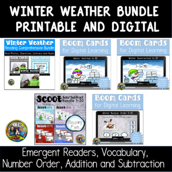Winter Weather Reading Comprehension and Math by Dynamic Learning Resources