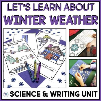 Preview of Winter Weather Water Cycle Activities | Informational Writing Prompts 1st Grade