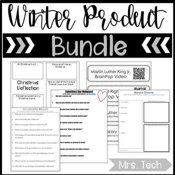 Preview of Winter Webquest/Digital Resource Bundle