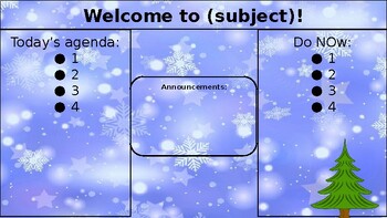 Preview of Winter Welcome Screen
