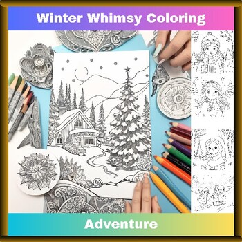 Preview of Winter Whimsy Coloring Adventure