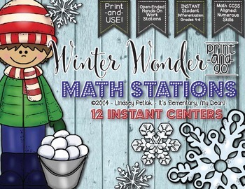 Preview of Winter Wonder Math Centers