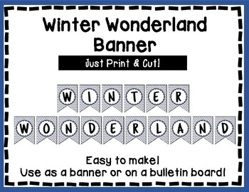 Winter Wonderland Banner Gray/White – Your Blue Donut