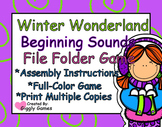 Winter Wonderland Beginning Sounds File Folder Game