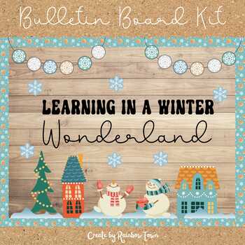 Preview of Winter Wonderland Bulletin Board Door Decor December Boards