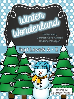 Preview of Winter Wonderland: CCSS Aligned Leveled Passages & Activities BUNDLE Levels A-I