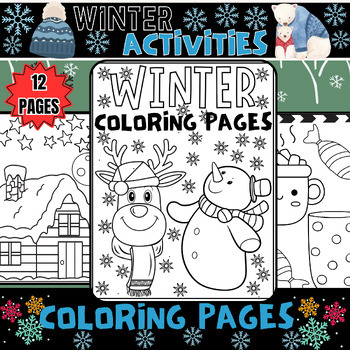 Preview of Winter Wonderland: Captivating Coloring Pages (+writing papers)