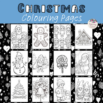 Preview of Winter Wonderland Christmas Coloring Pages: Colouring Activities for Kids