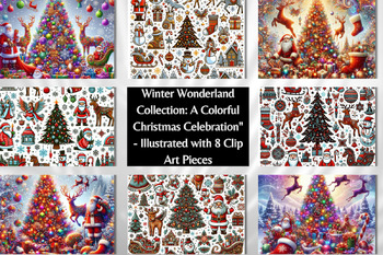 Preview of Winter Wonderland Collection: A Colorful Christmas Celebration. Clip Art