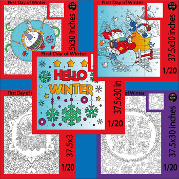 Preview of Winter Wonderland Creations: Children Unite in Collaborative Snowy Poster Art