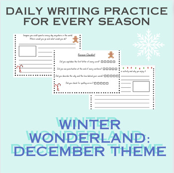 Preview of Winter Wonderland: Daily Writing Prompts Pack (Holidays & Winter Fun)
