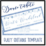 Winter Wonderland Dance Ticket Template