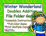 Winter Wonderland Doubles Addition File Folder Game