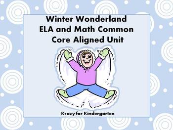 Preview of Winter Wonderland ELA and Math Common Core Aligned Unit