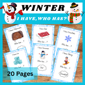 Preview of Winter Wonderland: Engaging Vocabulary with 'I Have, Who Has' Games