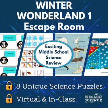Preview of Winter Wonderland Escape Room - Middle School Science