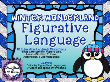 Preview of Winter Wonderland Figurative Language (Winter Literary Device Unit)