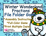 Winter Wonderland Fractions File Folder Game