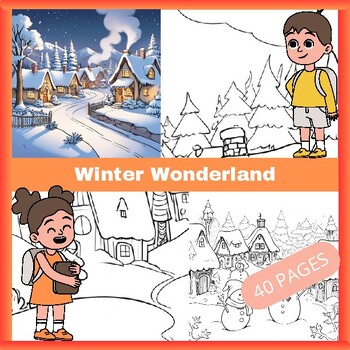 Preview of Winter Wonderland: Frosty Fun Coloring Pages