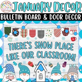 Preview of Winter Wonderland: January And New Year Bulletin Boards And Door Decor Kits