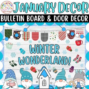 Preview of Winter Wonderland!: January And New Years Bulletin Boards And Door Decor Kit