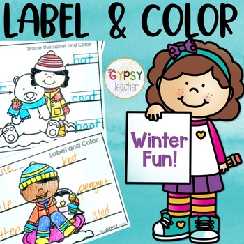 Preview of Winter Labeling Worksheets